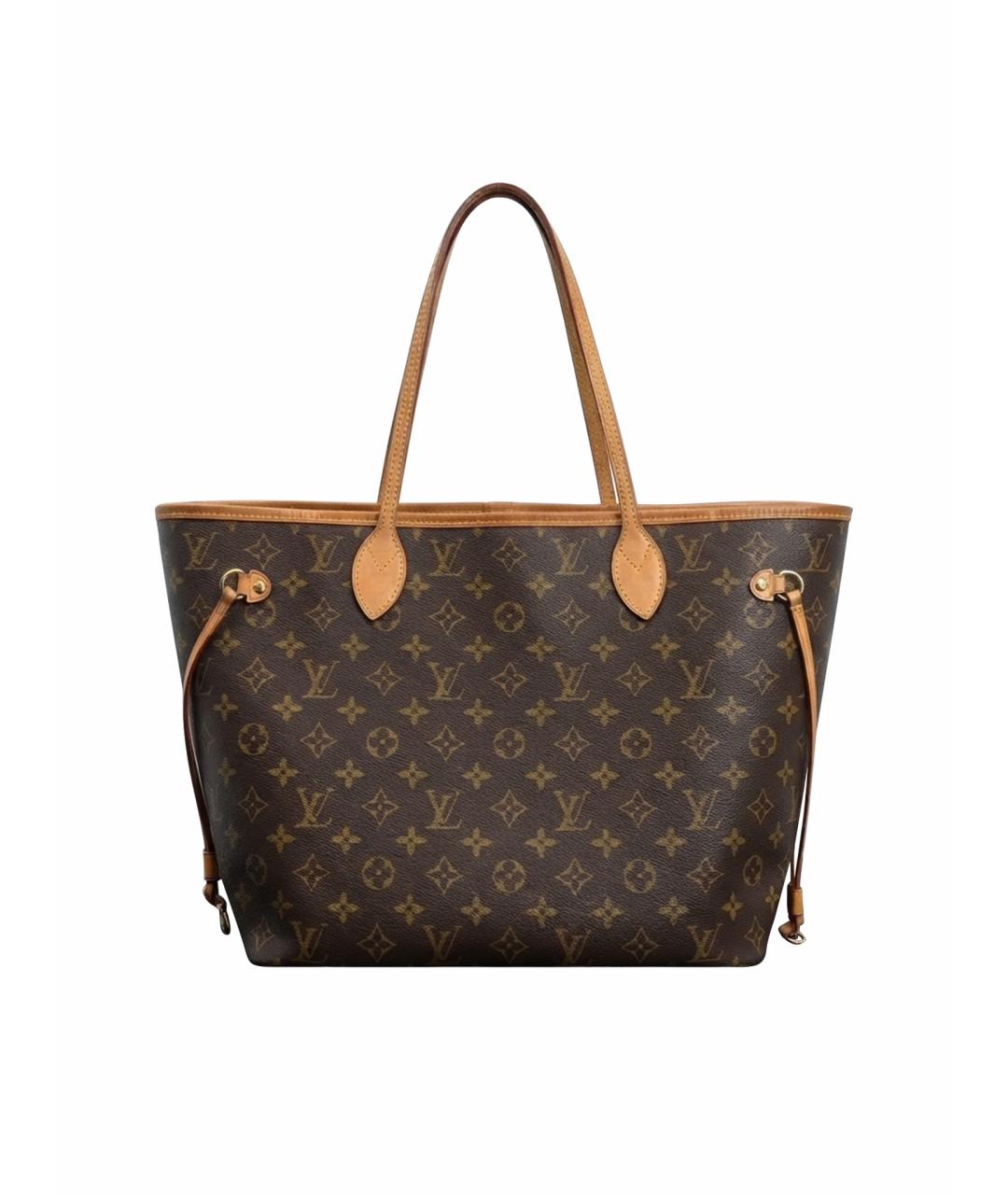 LOUIS VUITTON Коричневая кожаная сумка тоут, фото 1