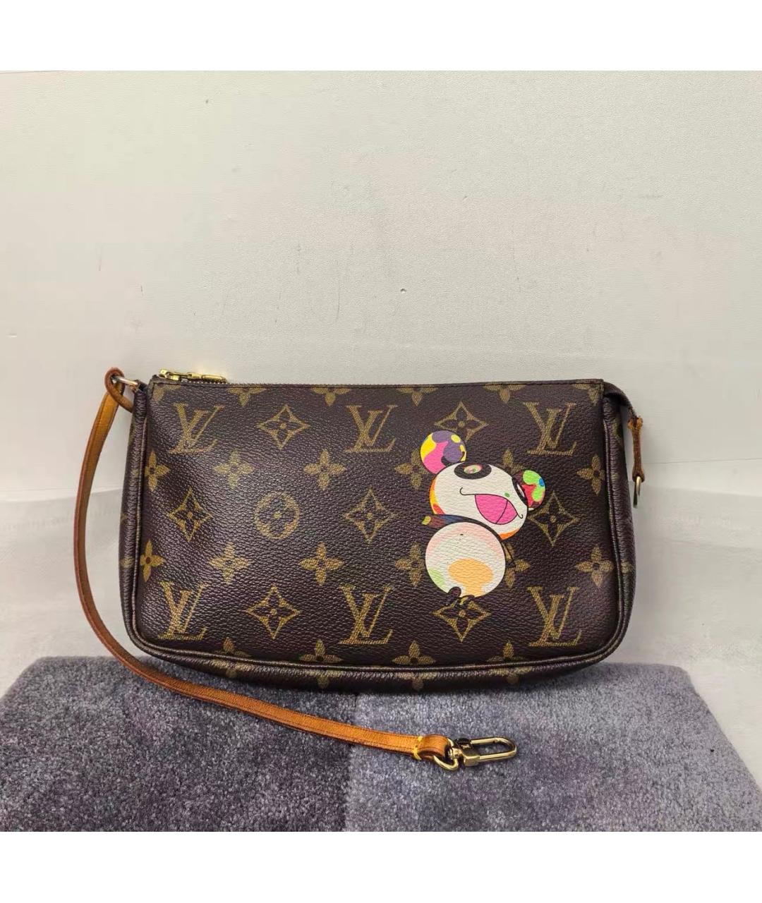 LOUIS VUITTON Коричневая кожаная сумка с короткими ручками, фото 9