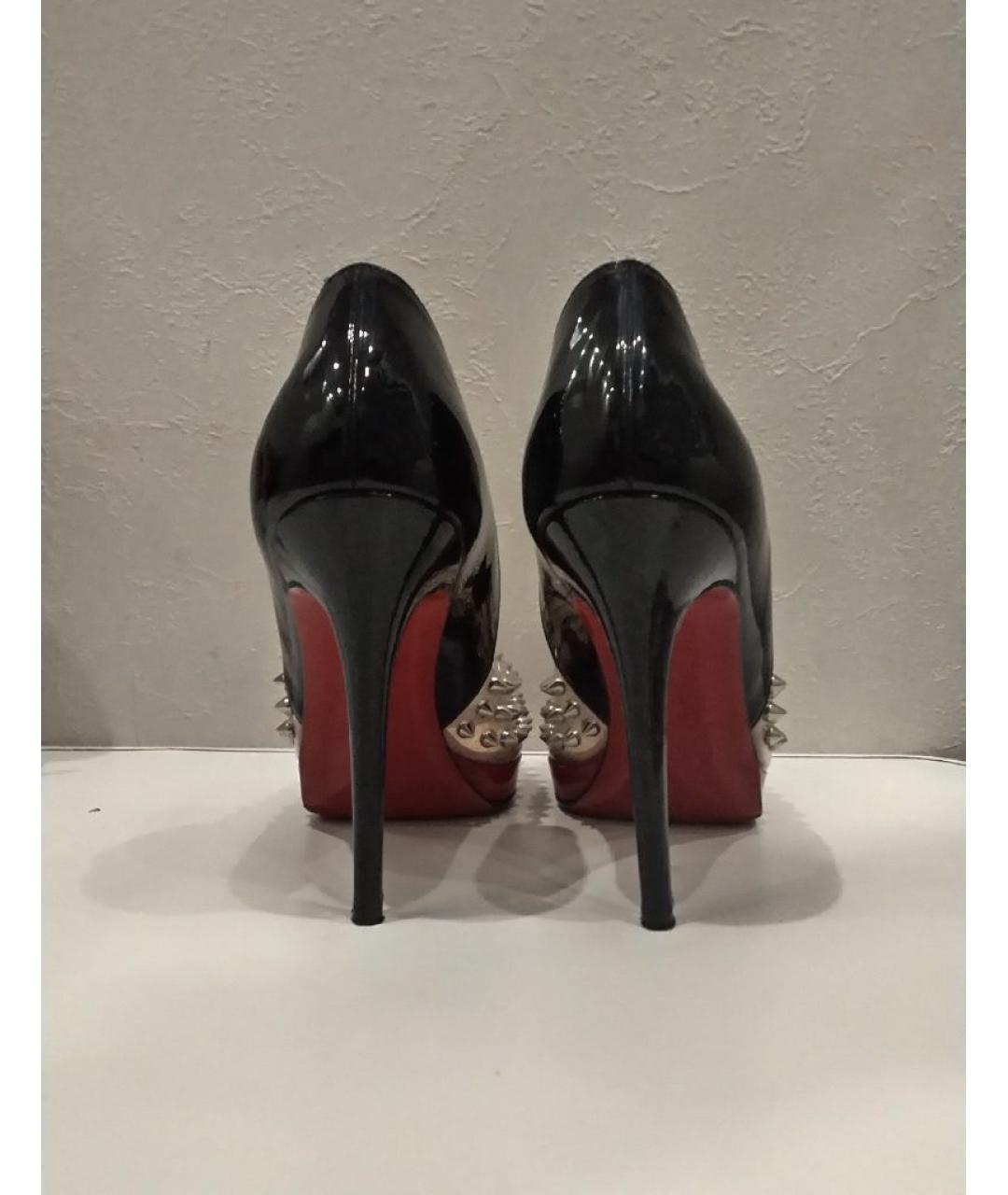 CHRISTIAN LOUBOUTIN Черные туфли из лакированной кожи, фото 4