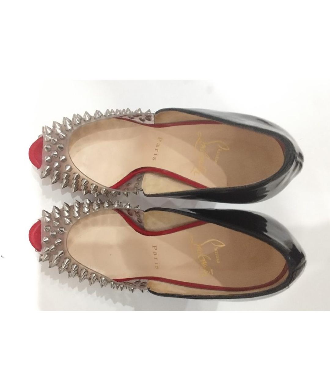 CHRISTIAN LOUBOUTIN Черные туфли из лакированной кожи, фото 3
