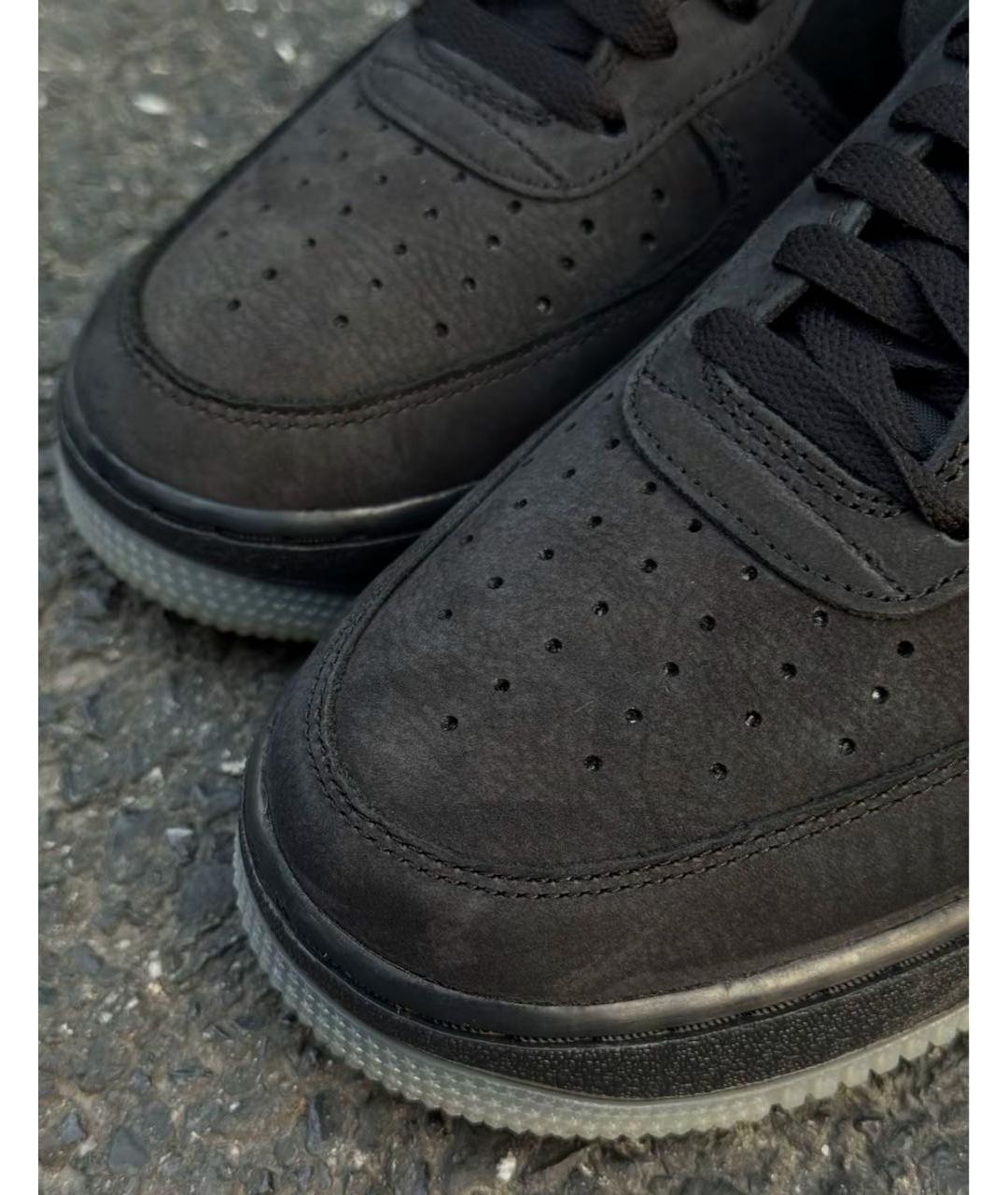 NIKE Черные замшевые низкие кроссовки / кеды, фото 5