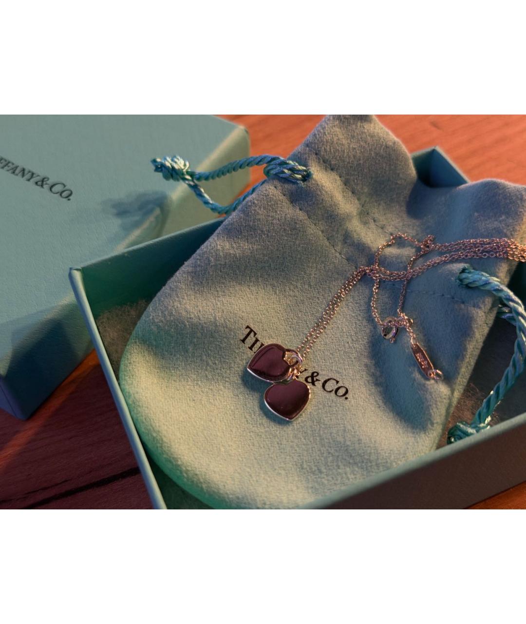 TIFFANY&CO Розовая серебряная подвеска, фото 7