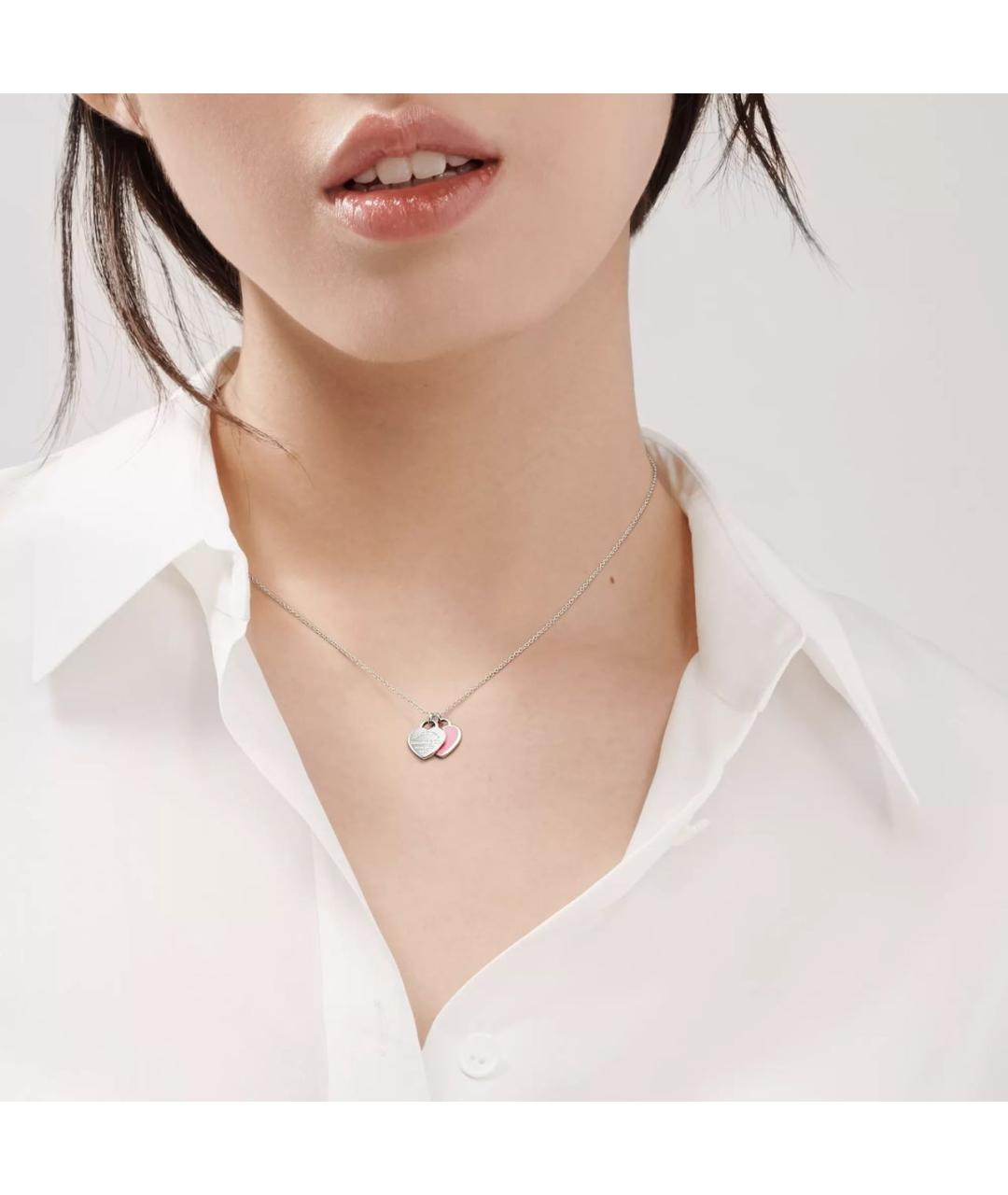 TIFFANY&CO Розовая серебряная подвеска, фото 4