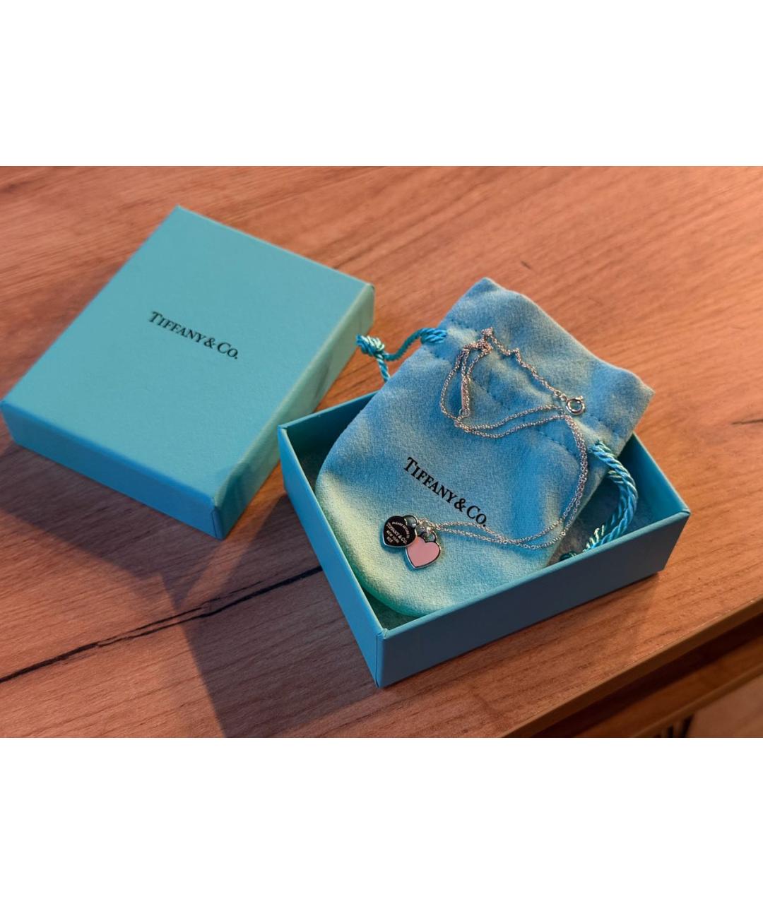 TIFFANY&CO Розовая серебряная подвеска, фото 5