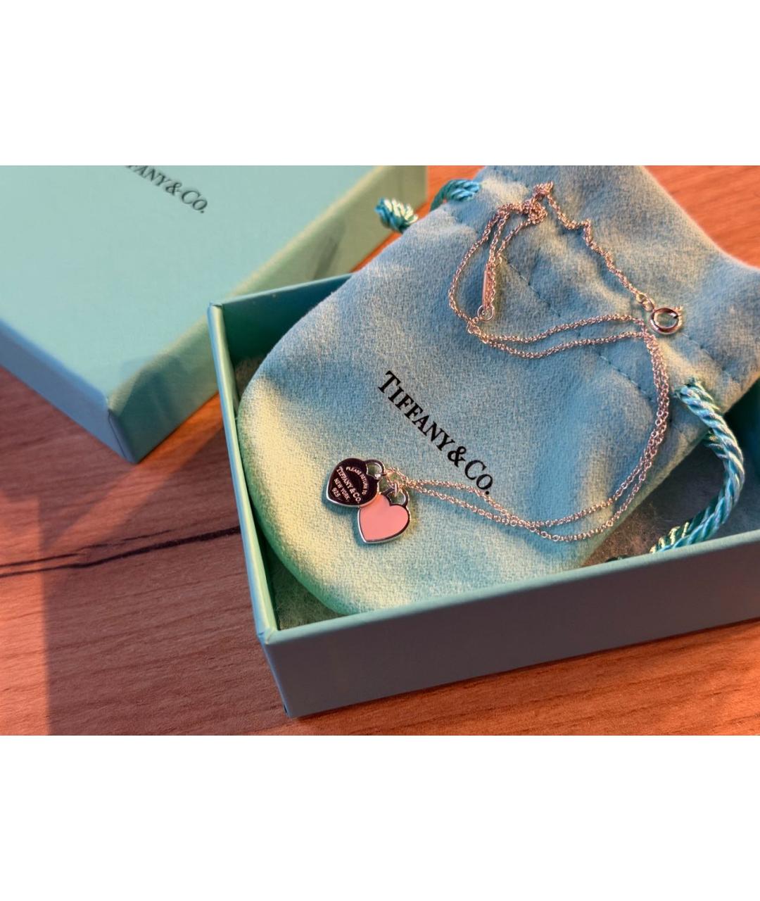 TIFFANY&CO Розовая серебряная подвеска, фото 6