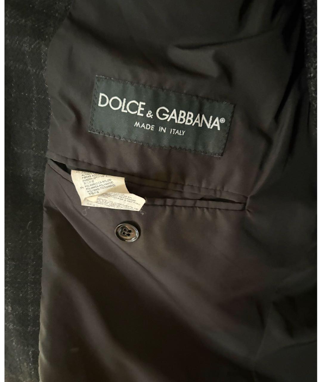 DOLCE&GABBANA Антрацитовое шерстяное пальто, фото 5