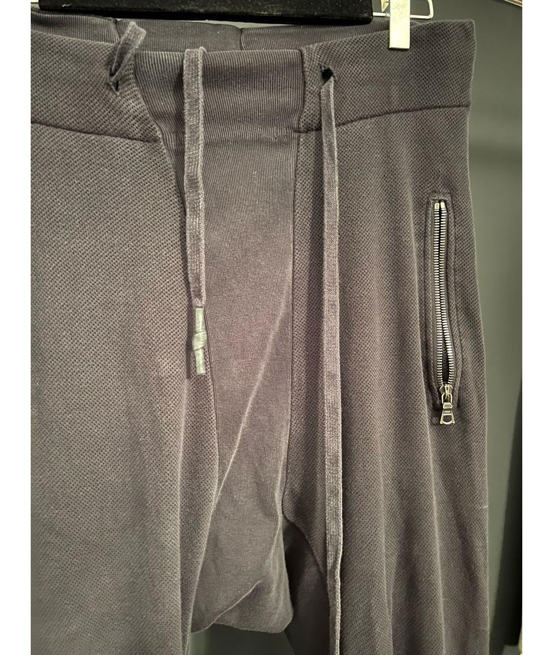 BORIS BIDJAN Черные хлопковые повседневные брюки, фото 3