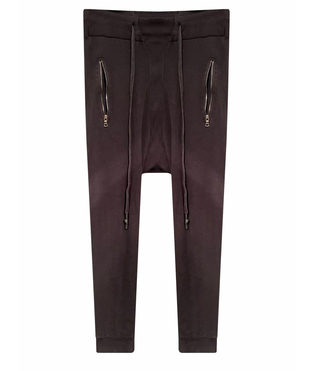 BORIS BIDJAN Черные хлопковые повседневные брюки, фото 1
