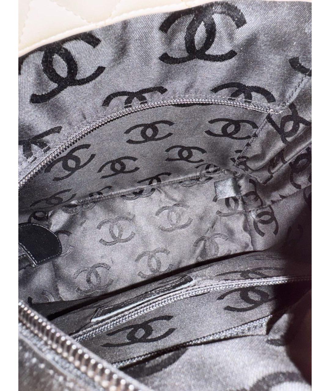 CHANEL Бежевая кожаная сумка тоут, фото 4