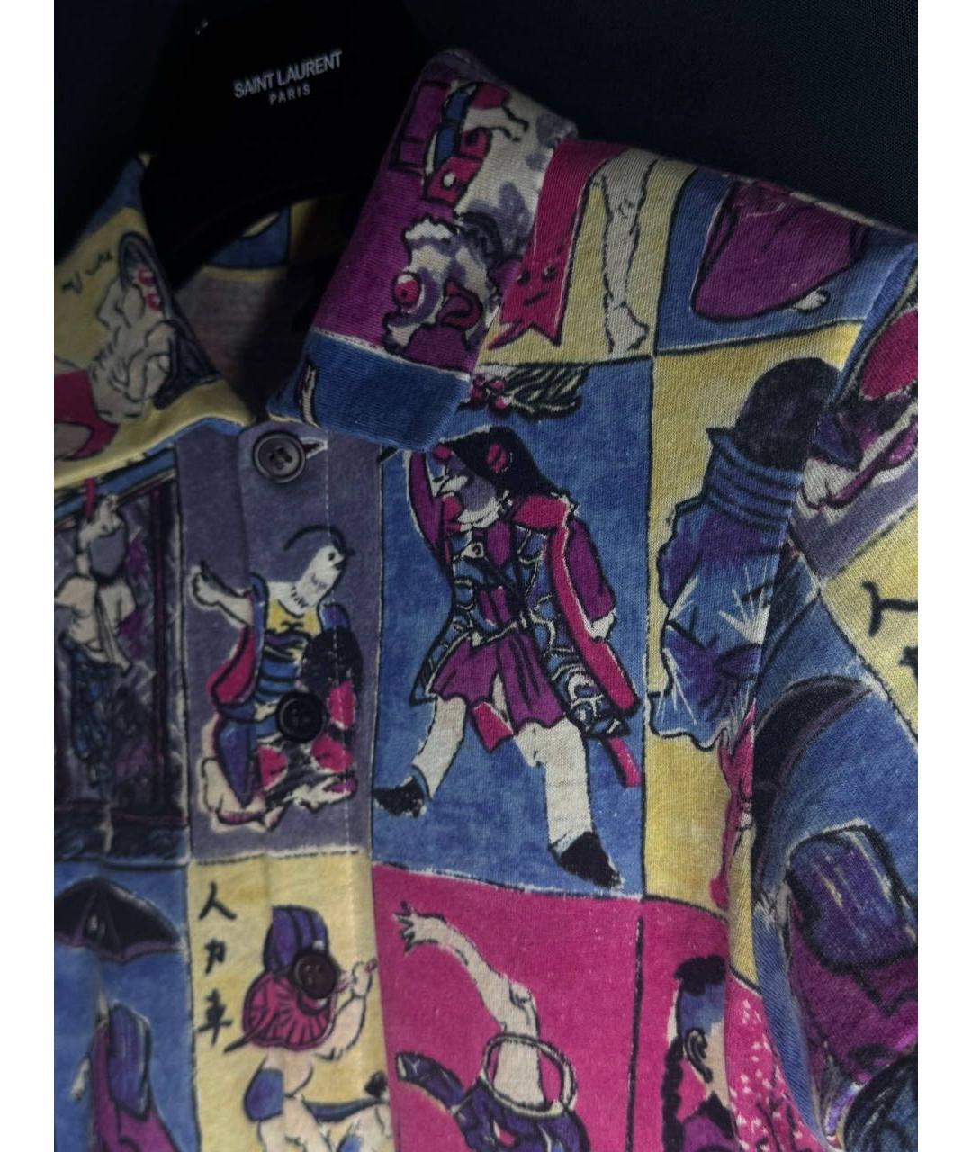 YOHJI YAMAMOTO Мульти хлопковое поло с коротким рукавом, фото 5