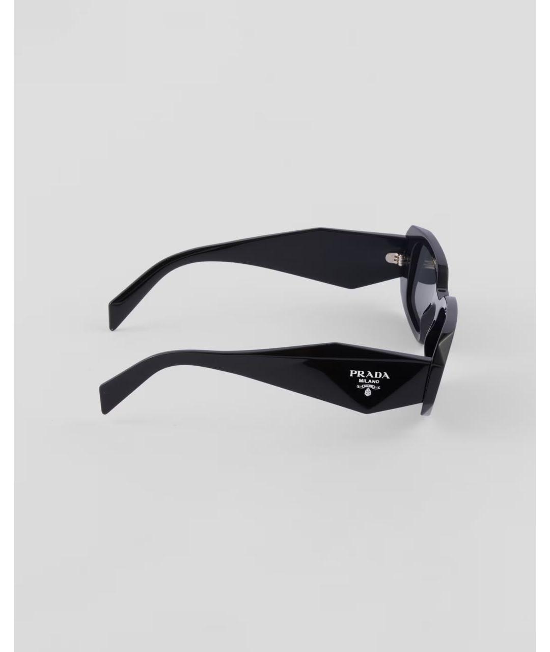 PRADA Черные пластиковые солнцезащитные очки, фото 3