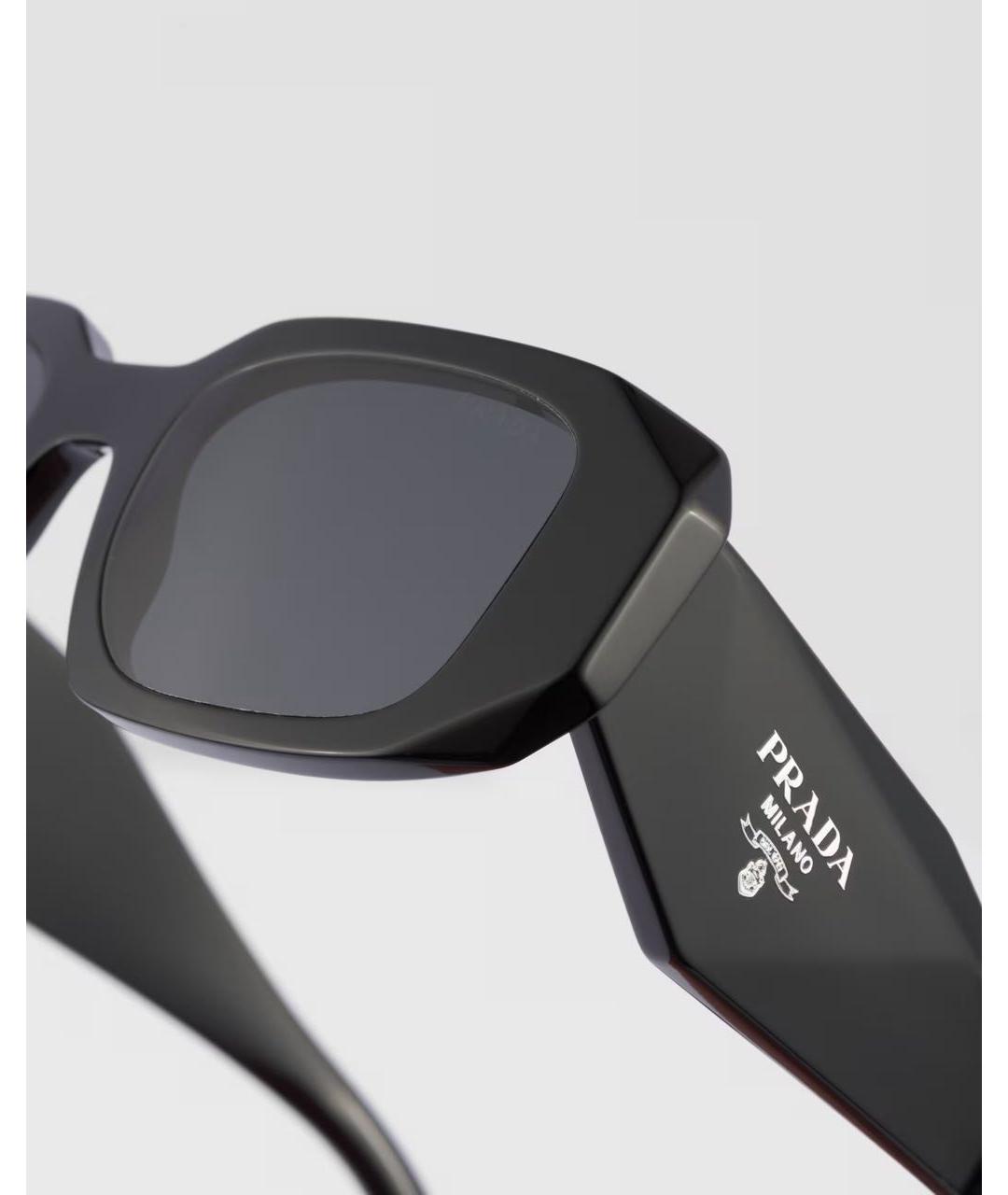 PRADA Черные пластиковые солнцезащитные очки, фото 4