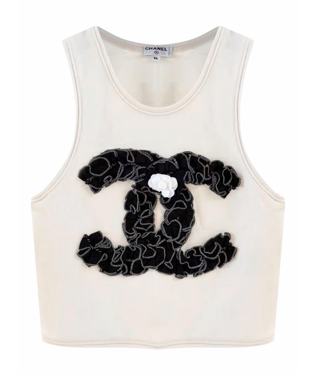 CHANEL Бежевая майка, фото 1