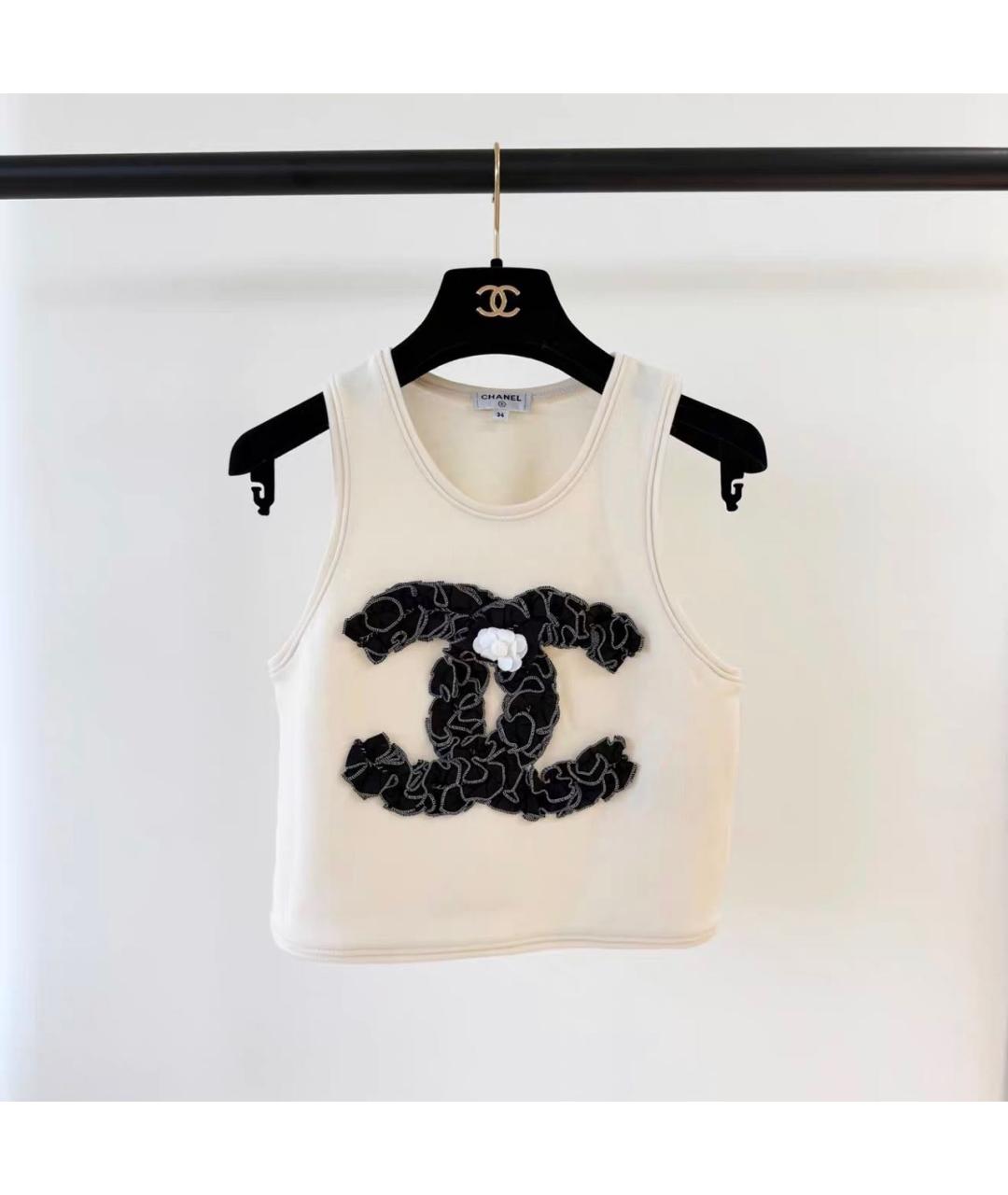CHANEL Бежевая майка, фото 5