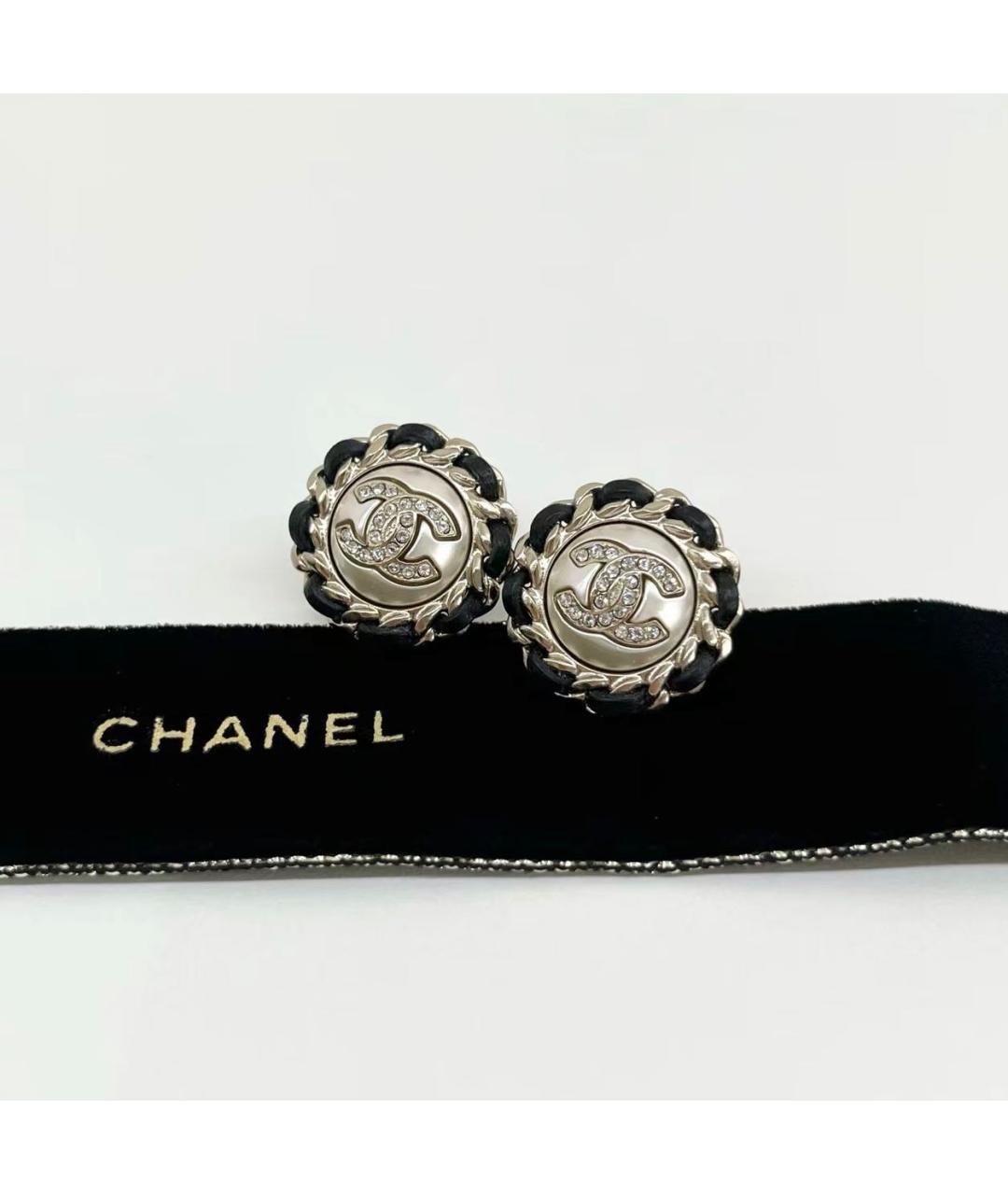 CHANEL Серебряные металлические серьги, фото 7