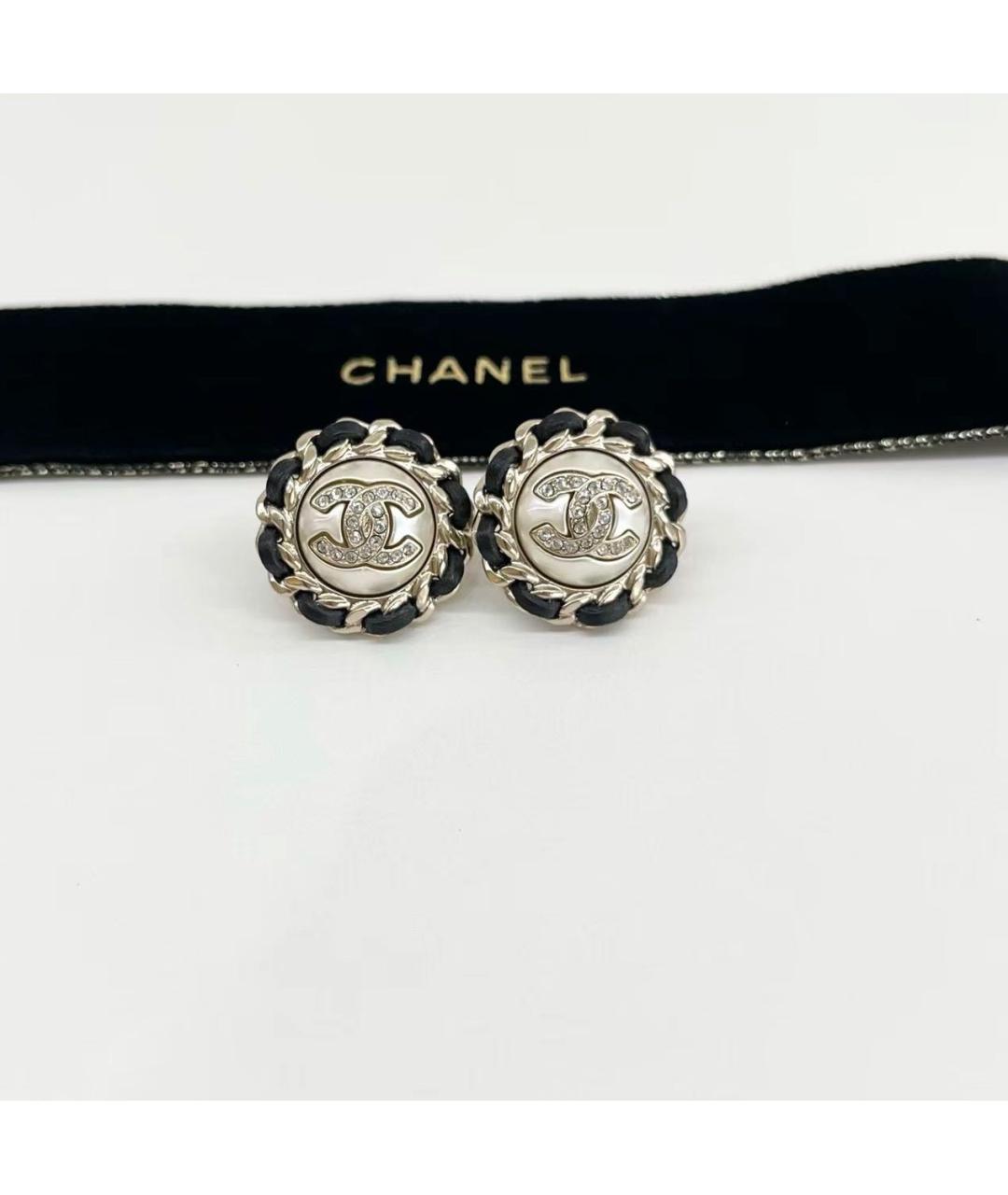 CHANEL Серебряные металлические серьги, фото 5