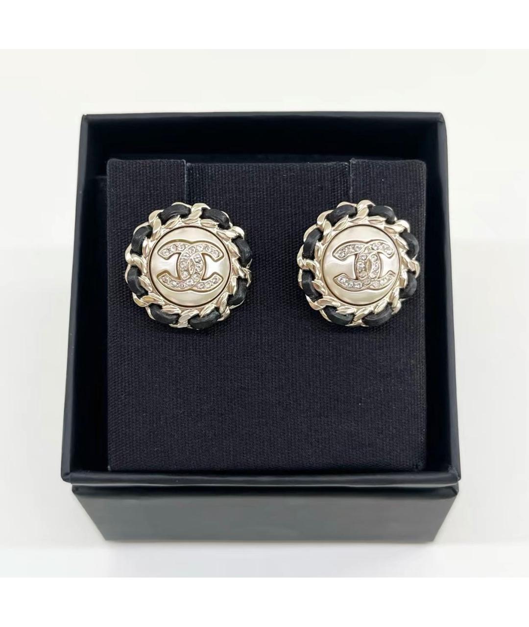 CHANEL Серебряные металлические серьги, фото 9