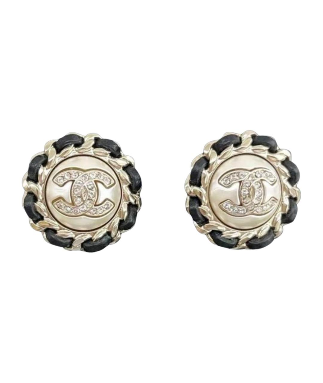 CHANEL Серебряные металлические серьги, фото 1