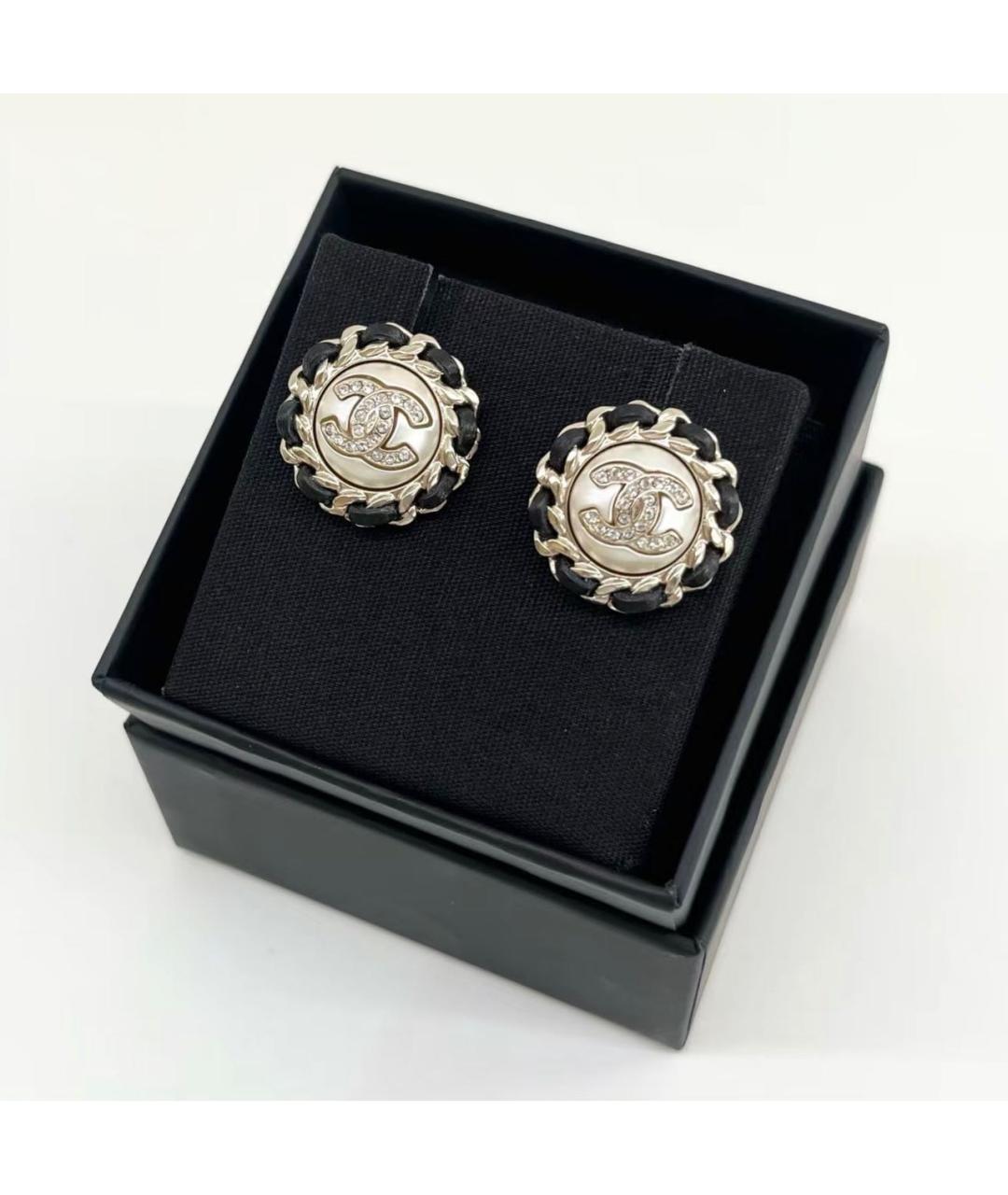 CHANEL Серебряные металлические серьги, фото 3