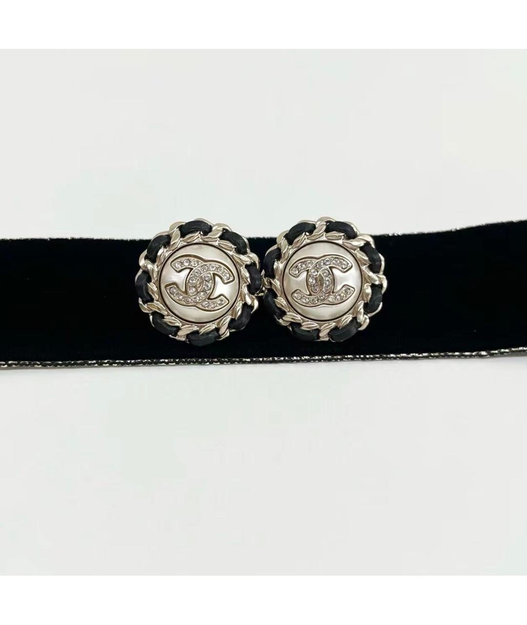 CHANEL Серебряные металлические серьги, фото 4