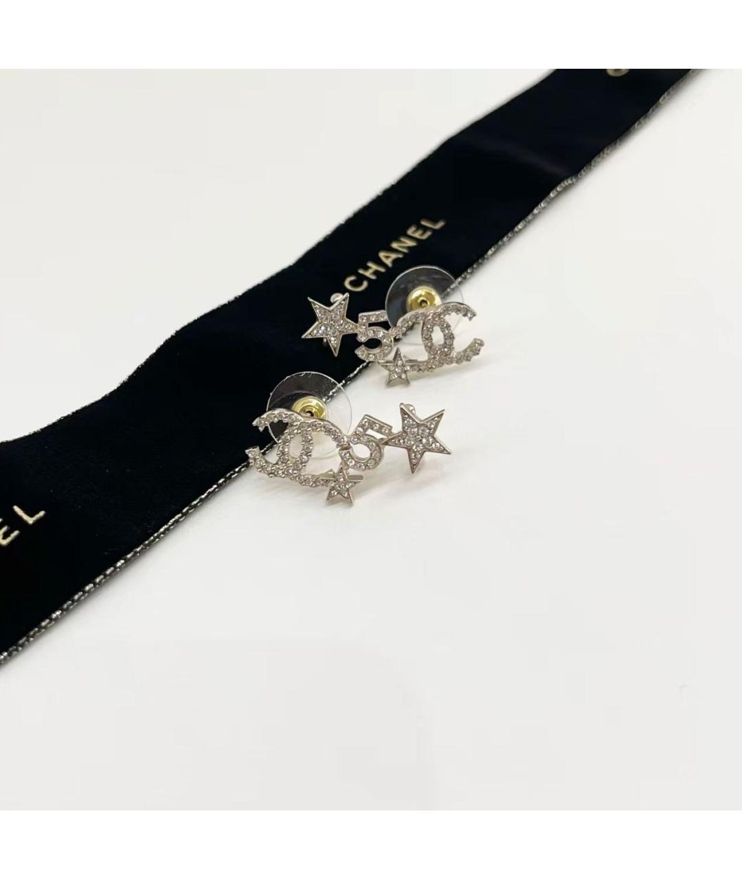 CHANEL Серебряные металлические серьги, фото 5