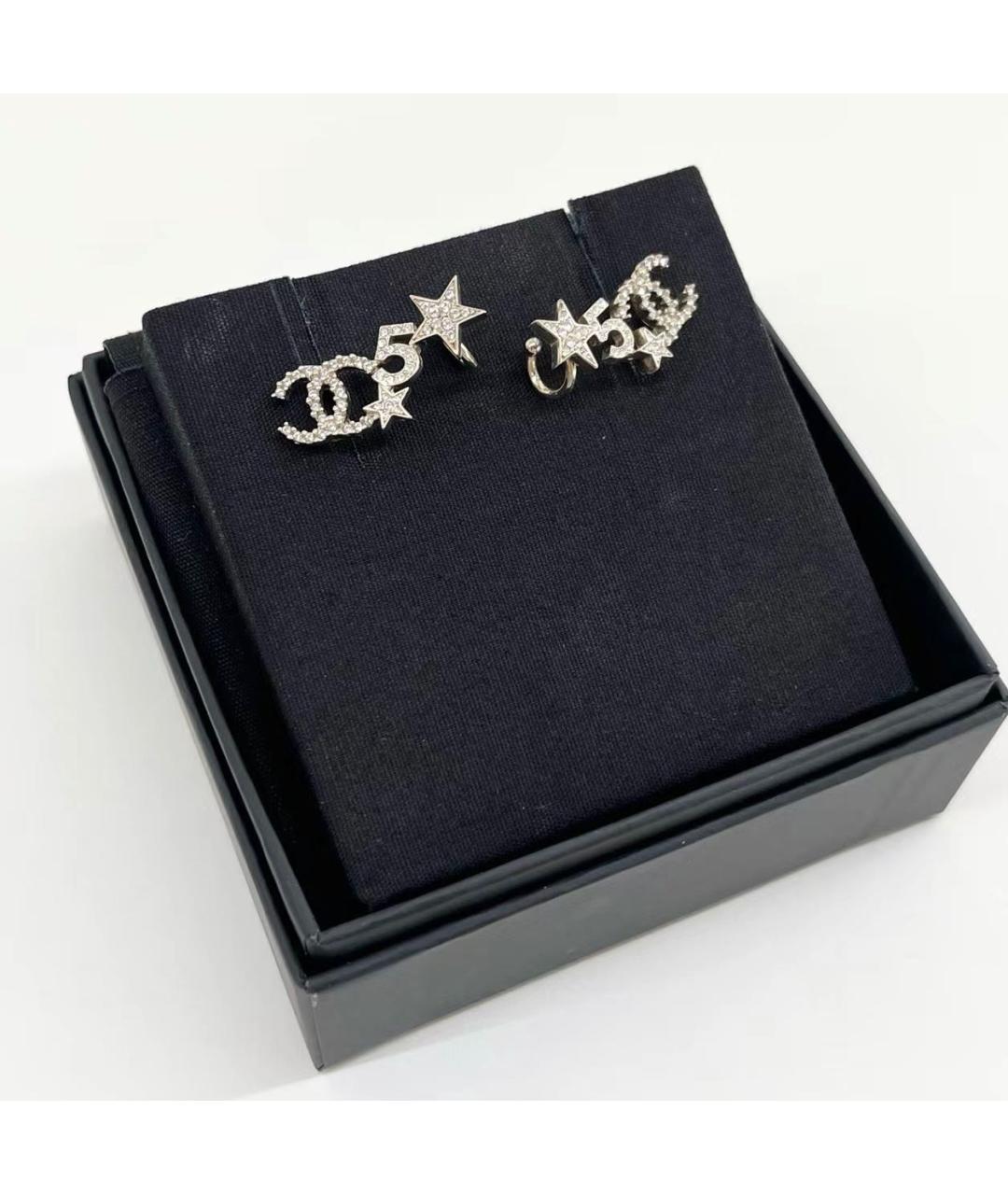 CHANEL Серебряные металлические серьги, фото 2