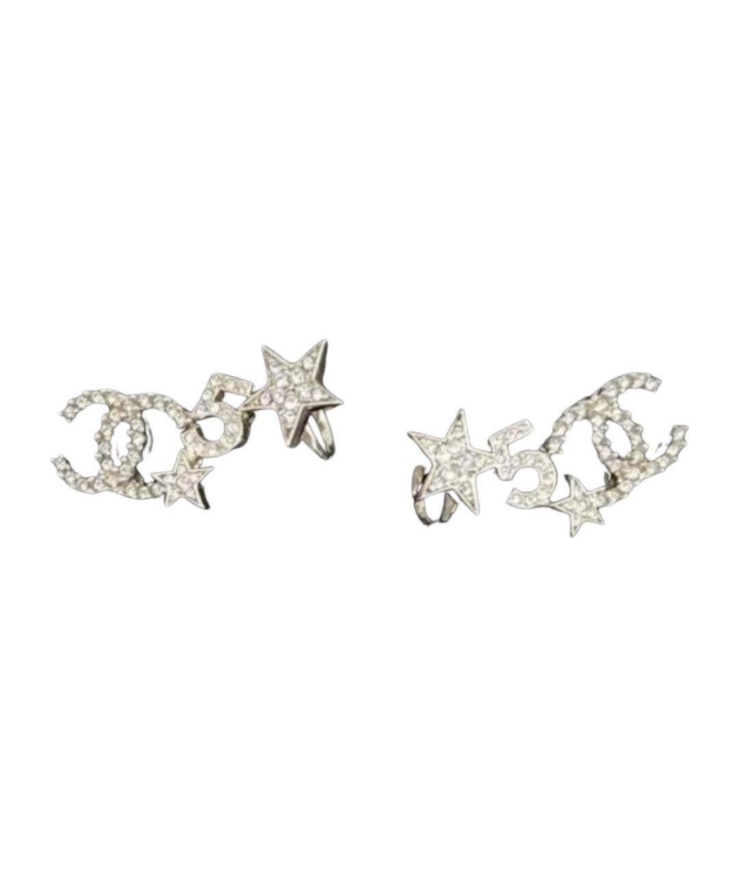 CHANEL Серебряные металлические серьги, фото 1
