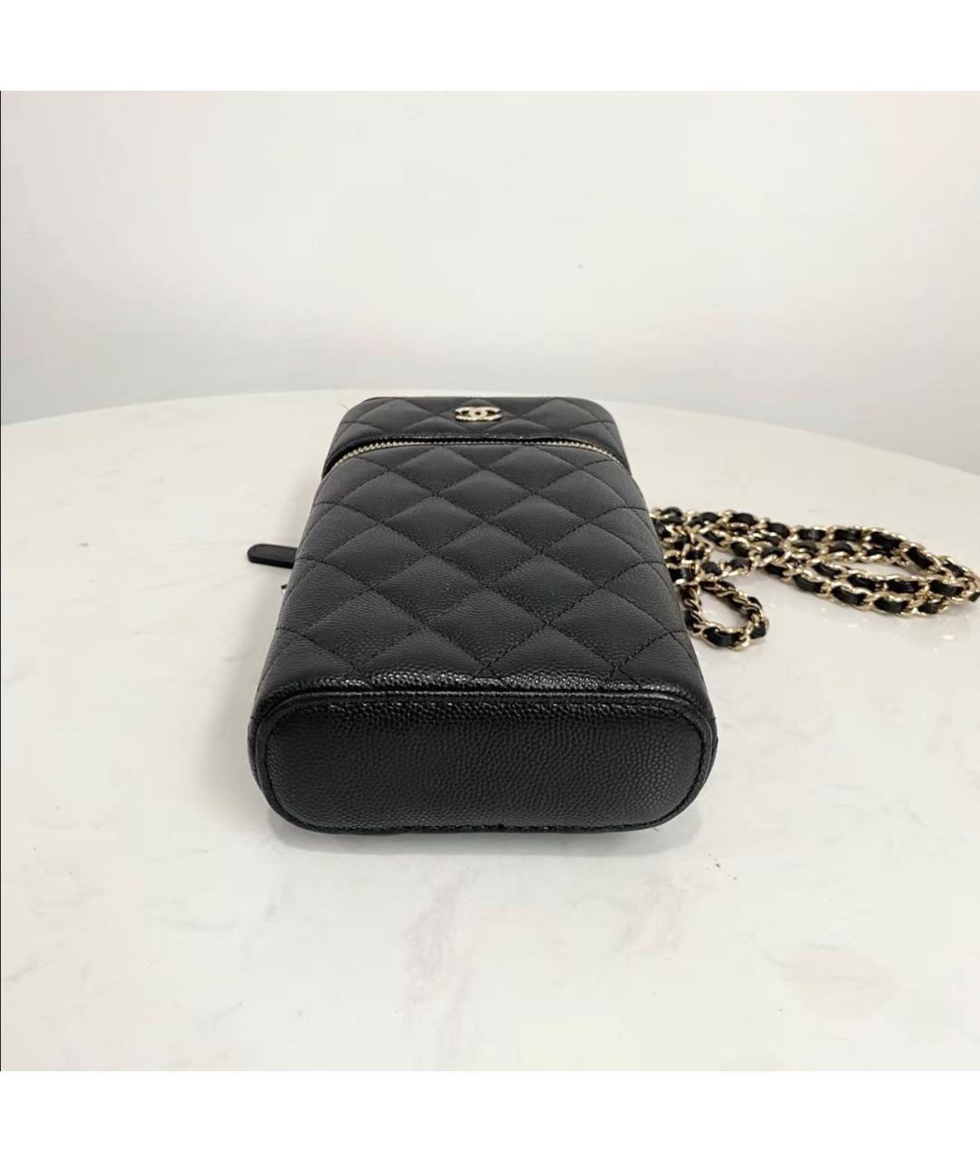 CHANEL Черная кожаная сумка через плечо, фото 4