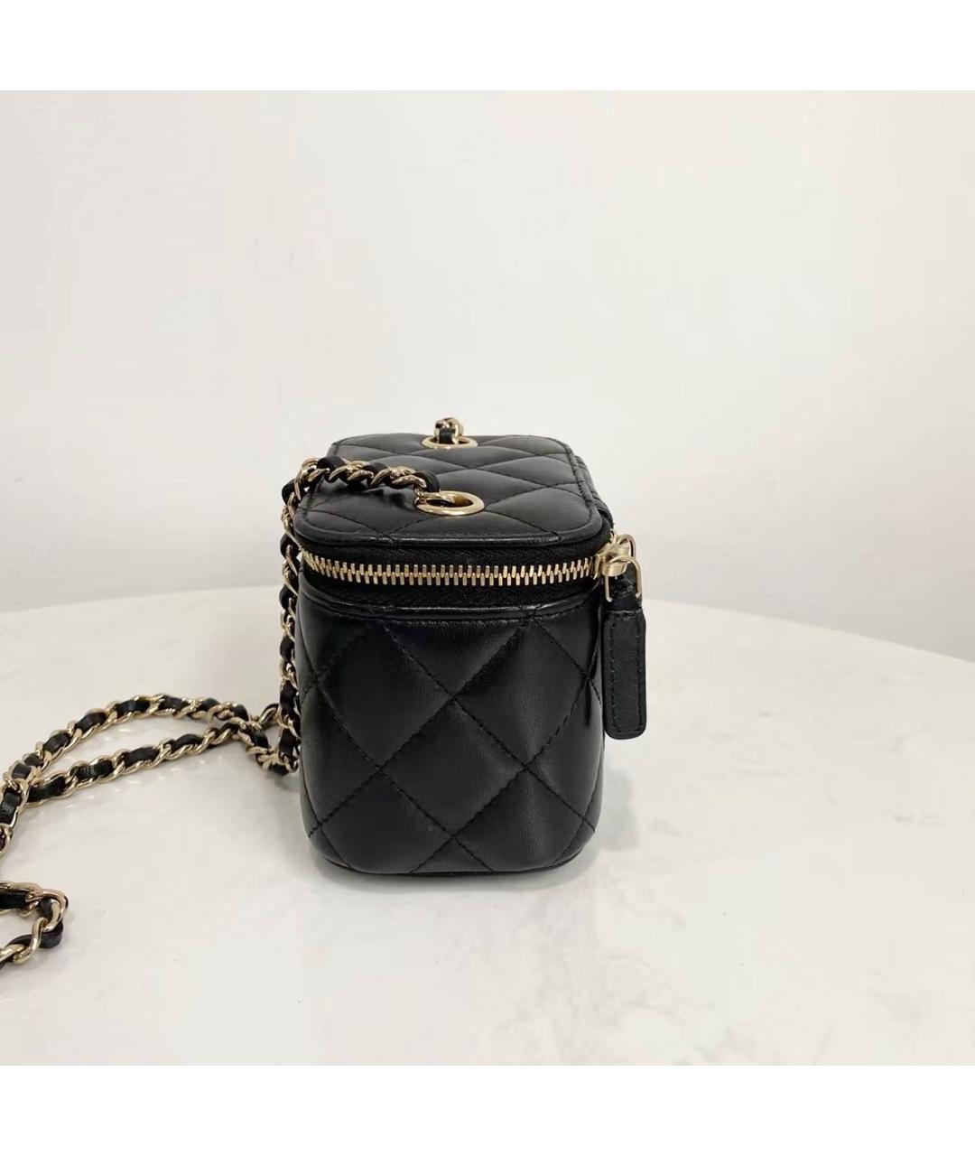 CHANEL Черная кожаная сумка через плечо, фото 4