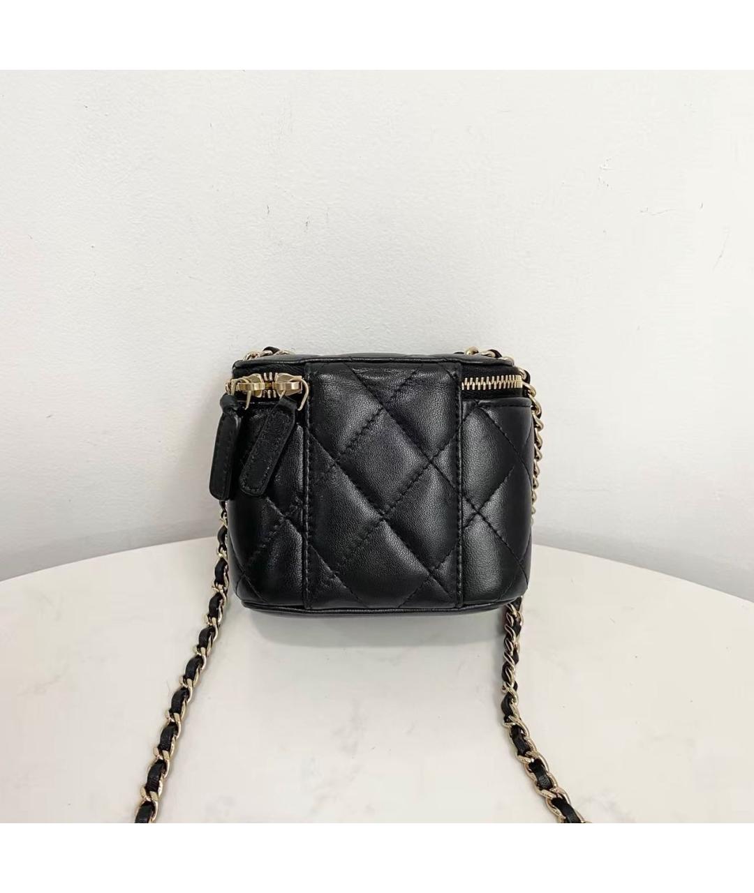 CHANEL Черная кожаная сумка через плечо, фото 3