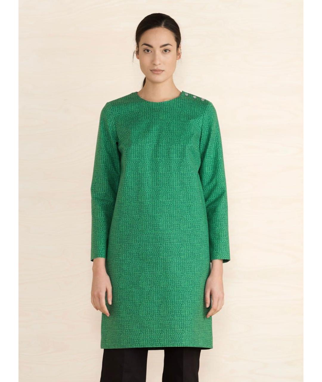 MARIMEKKO Зеленое полиэстеровое повседневное платье, фото 8
