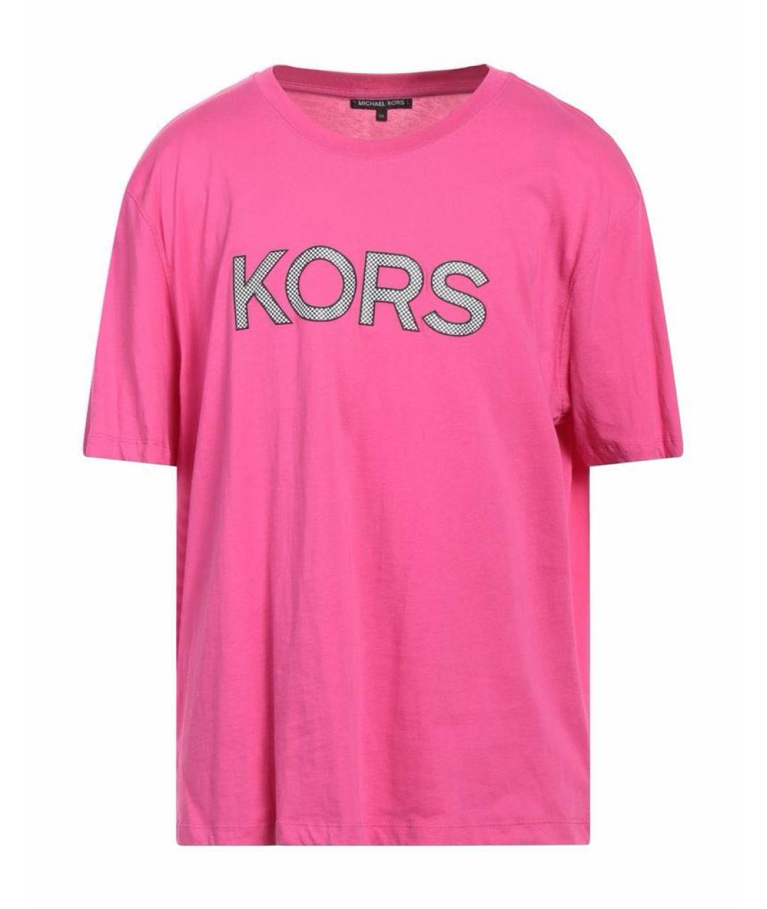 MICHAEL KORS Розовая хлопковая футболка, фото 1