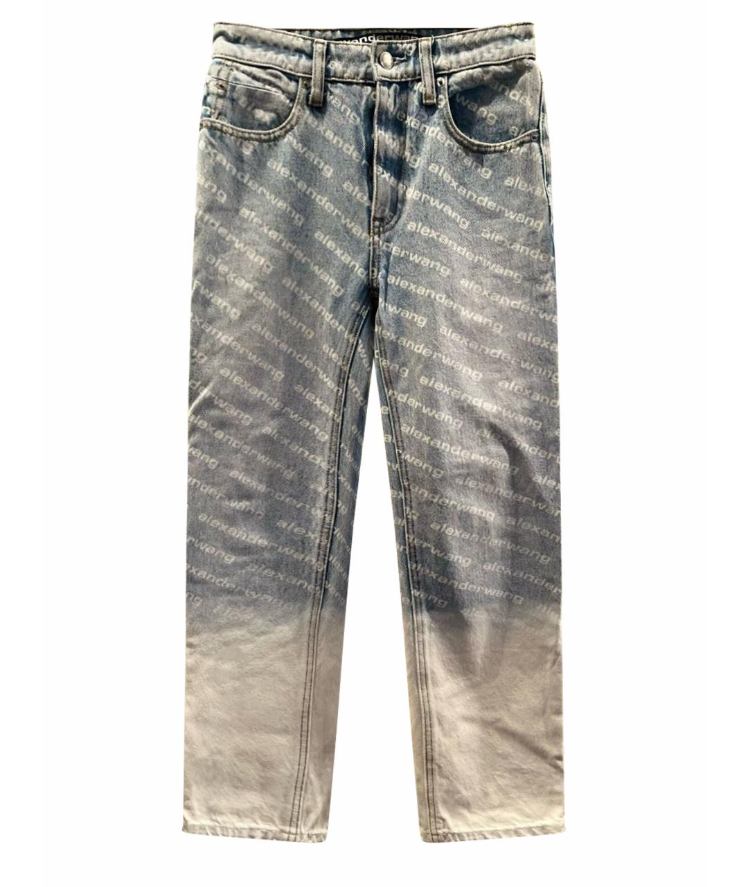 ALEXANDER WANG Голубые хлопковые прямые джинсы, фото 1