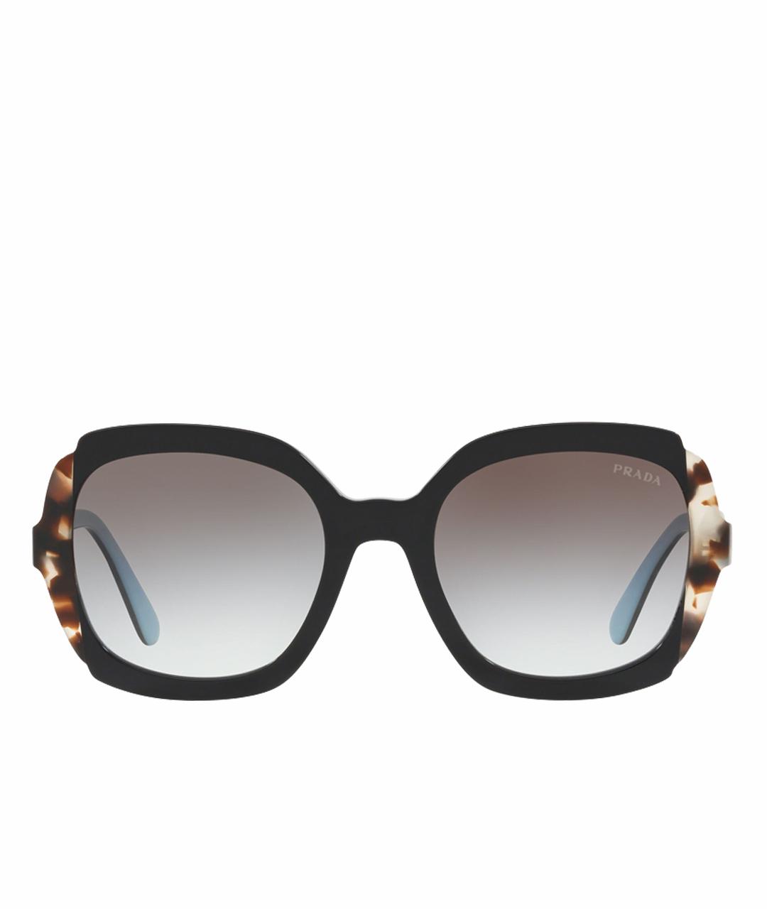 PRADA Черные пластиковые солнцезащитные очки, фото 1