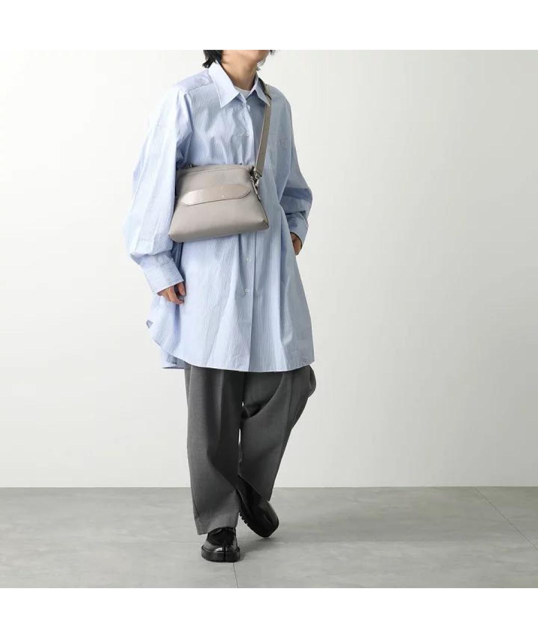 MAISON MARGIELA Бежевая кожаная сумка на плечо, фото 7