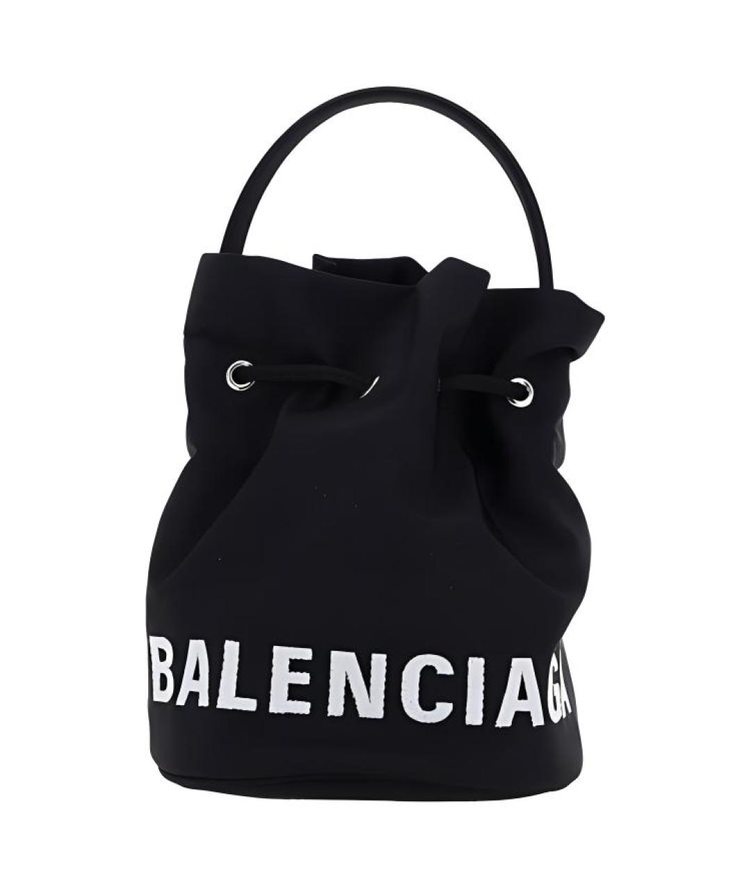 BALENCIAGA Черная сумка через плечо из канвы, фото 1