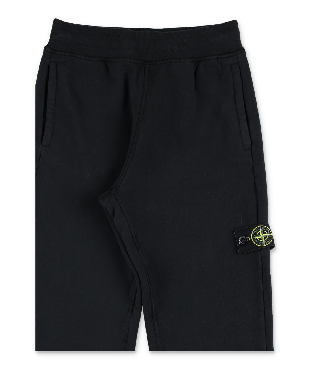 STONE ISLAND Черные хлопковые брюки и шорты, фото 2
