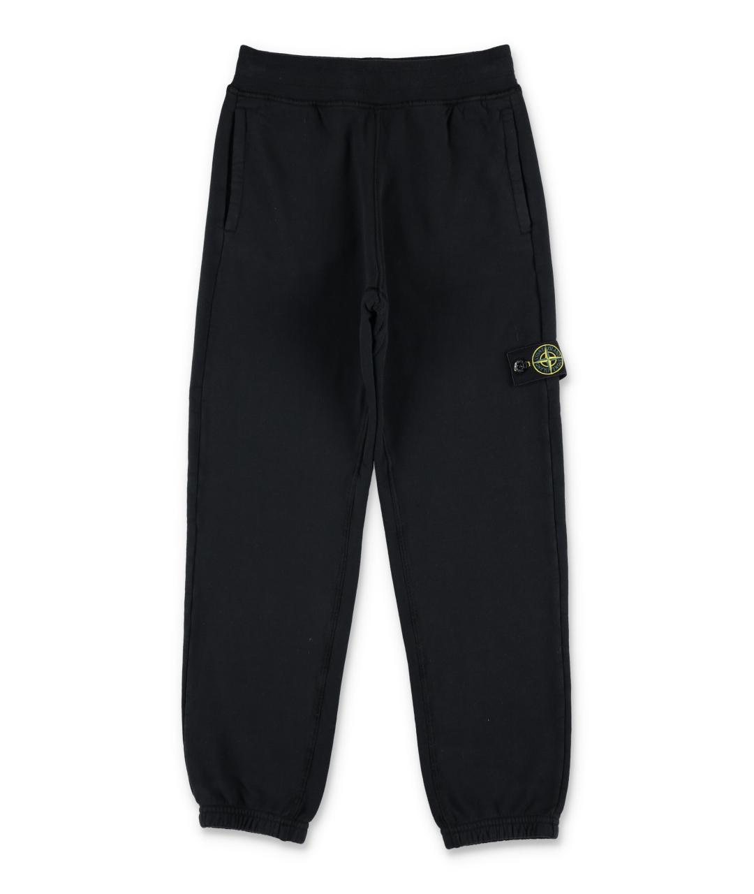 STONE ISLAND Черные хлопковые брюки и шорты, фото 1