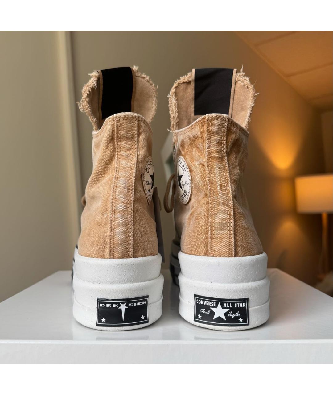 RICK OWENS DRKSHDW Текстильные высокие кроссовки / кеды, фото 6