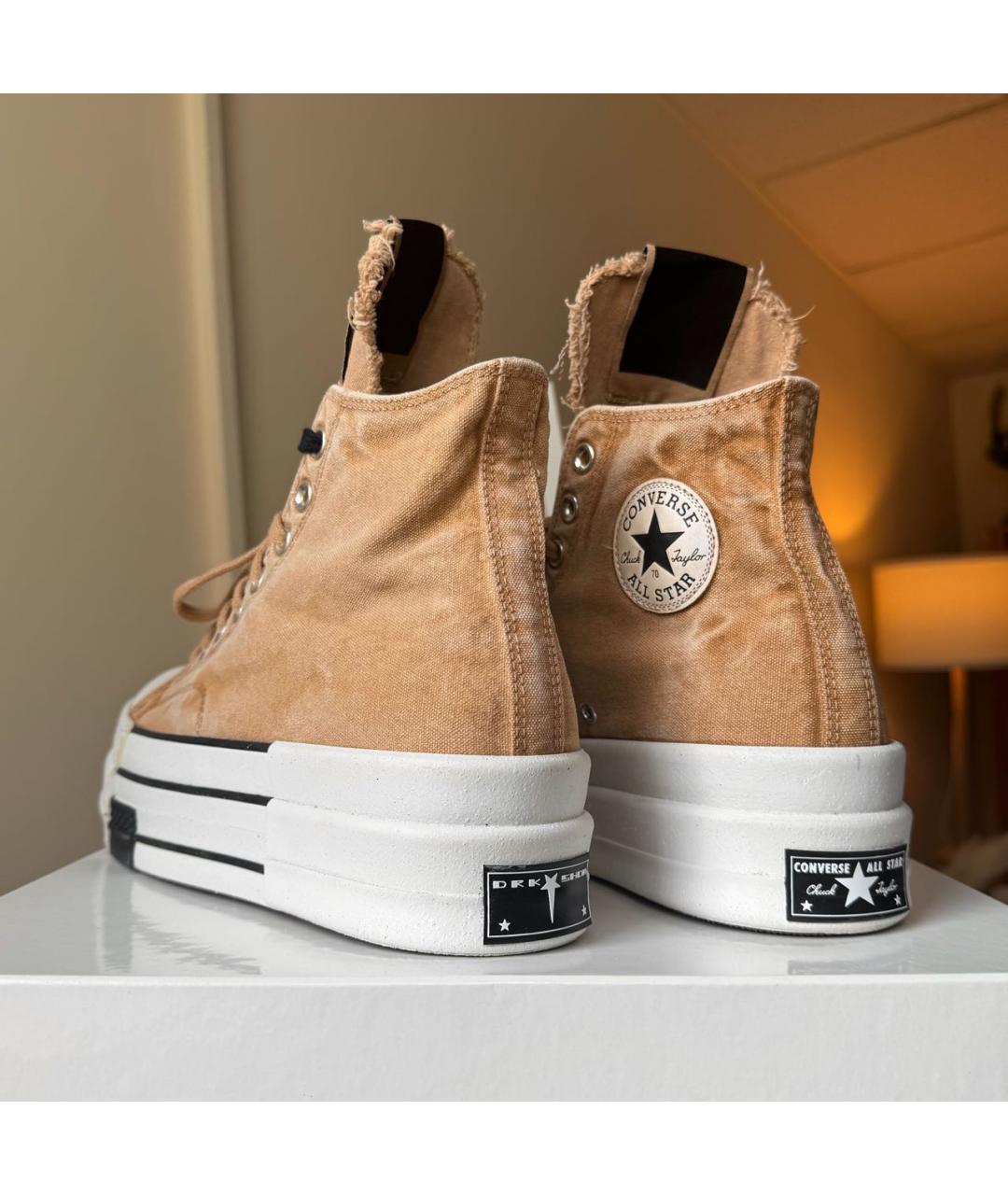 RICK OWENS DRKSHDW Текстильные высокие кроссовки / кеды, фото 5