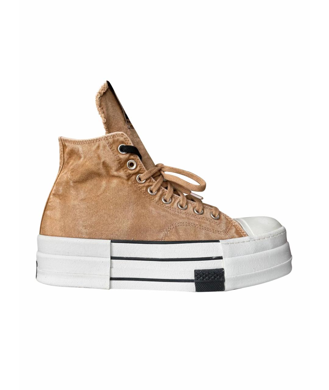 RICK OWENS DRKSHDW Текстильные высокие кроссовки / кеды, фото 1