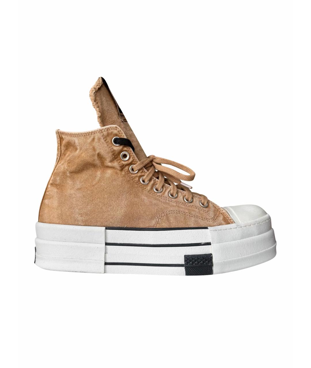 RICK OWENS DRKSHDW Текстильные высокие кроссовки / кеды, фото 9