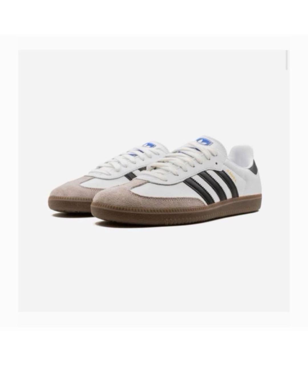 ADIDAS Белые кожаные кроссовки, фото 2