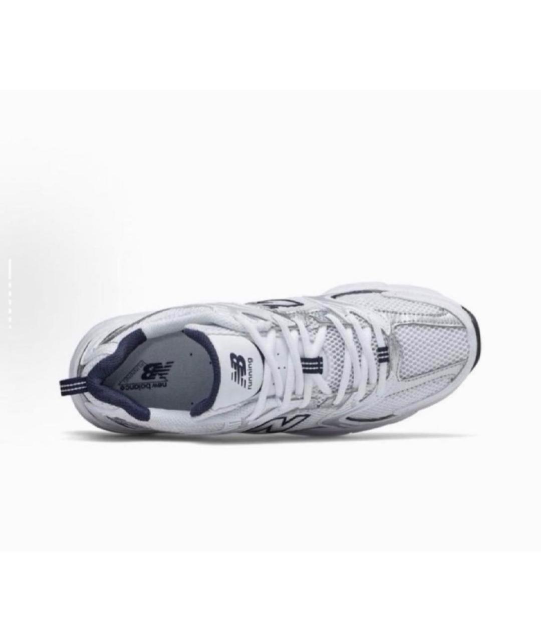 NEW BALANCE Белые текстильные кроссовки, фото 3