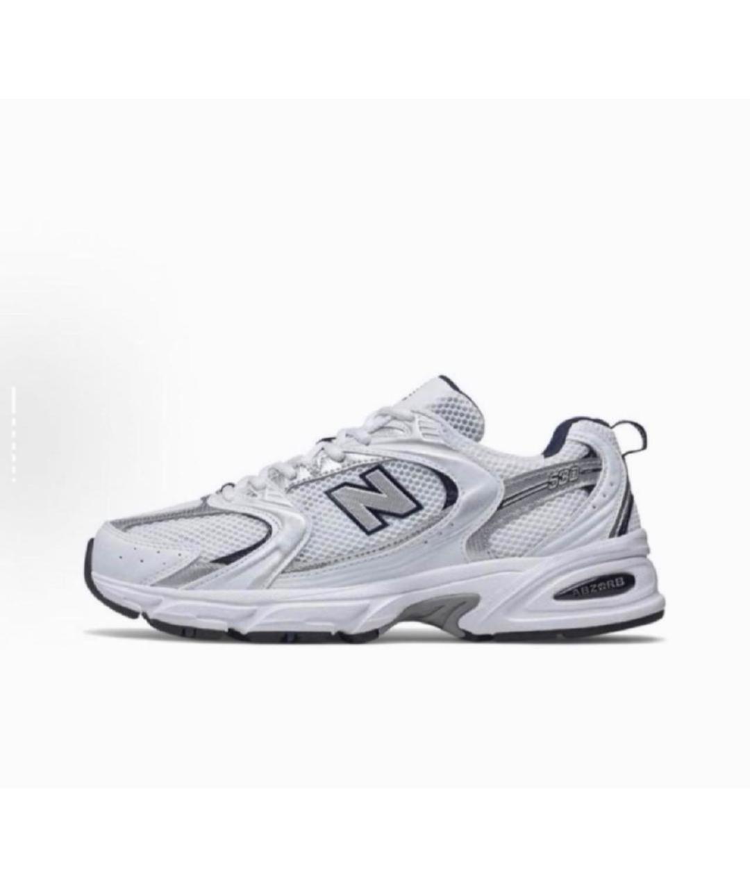 NEW BALANCE Белые текстильные кроссовки, фото 4