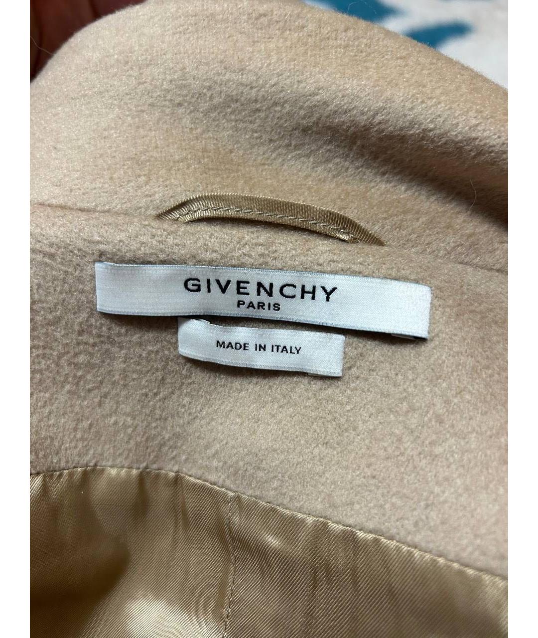 GIVENCHY Бежевое шерстяное пальто, фото 3