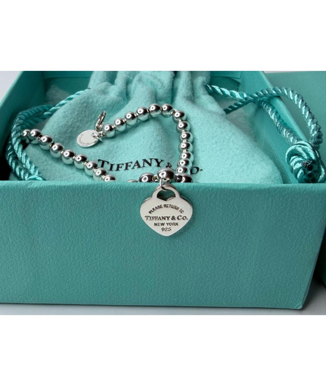 TIFFANY&CO Красный серебряный браслет, фото 4