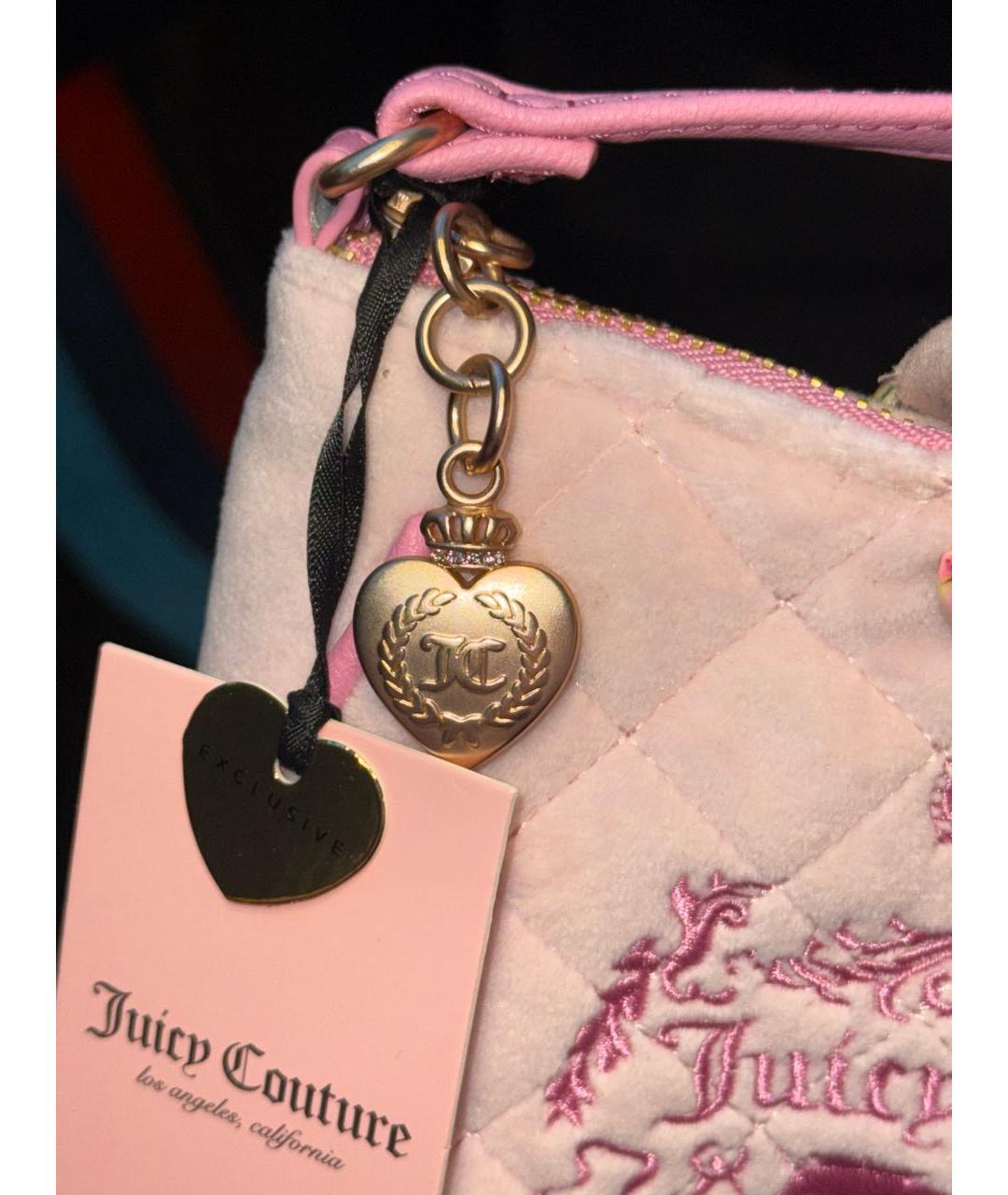 JUICY COUTURE Розовая сумка с короткими ручками, фото 4