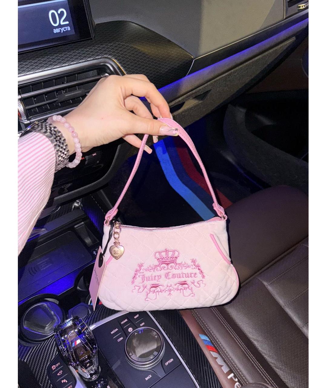 JUICY COUTURE Розовая сумка с короткими ручками, фото 6