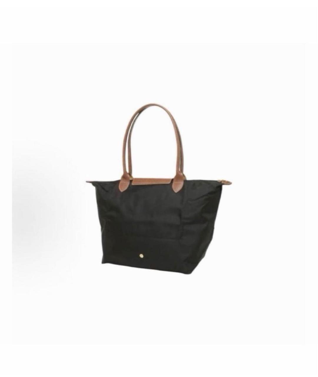 LONGCHAMP Черная тканевая сумка тоут, фото 3